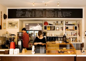 counterops at coffee shop