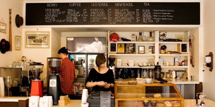 counterops at coffee shop